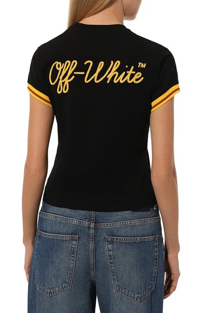 Хлопковая футболка OFF-WHITE, арт. 0WAA112W24JER001, фото 4