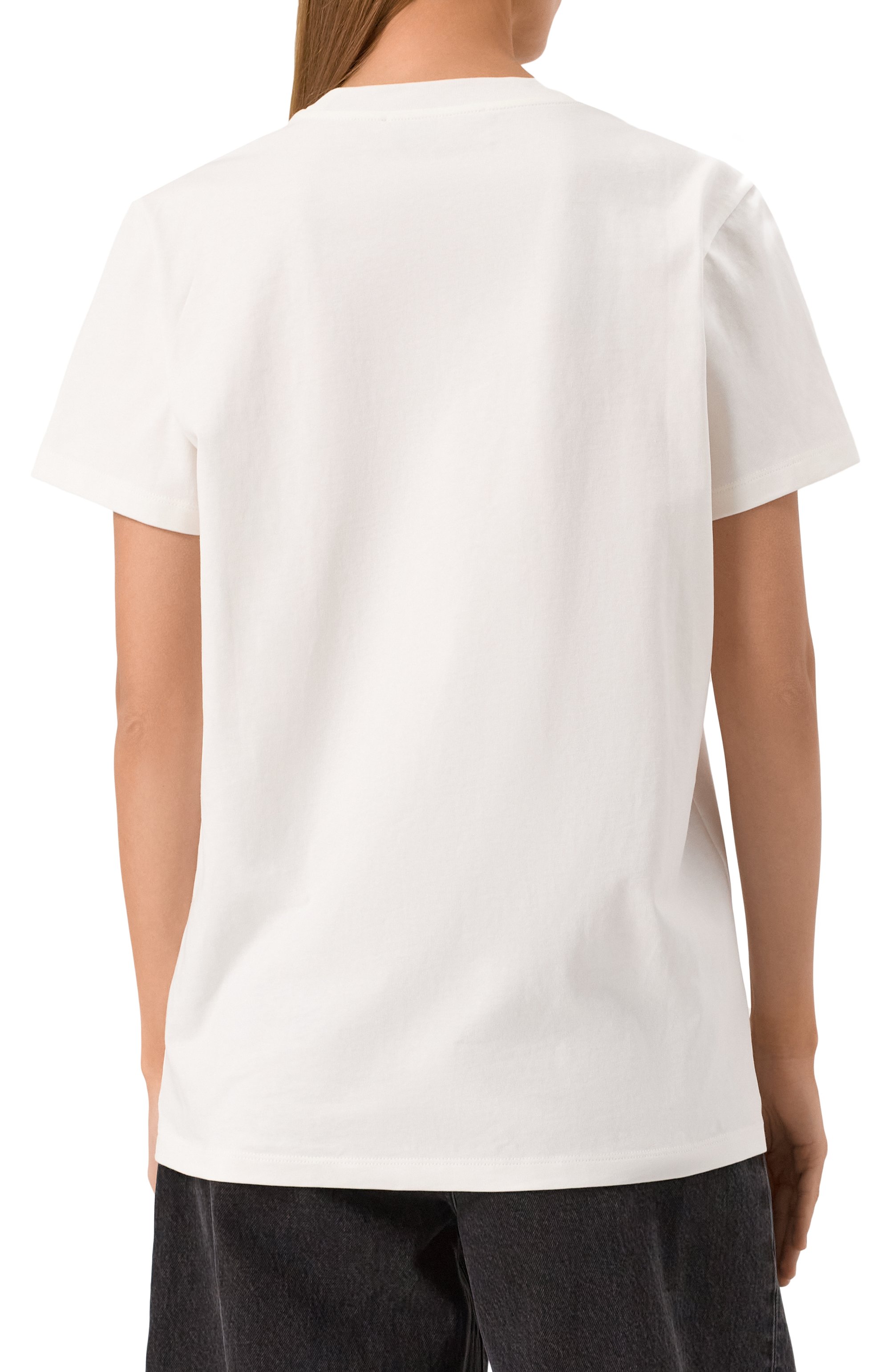 Хлопковая футболка BLUMARINE белого цвета по цене 48600 руб., арт. P522T094A, фото 4 Хлопковая футболка BLUMARINE, арт. P522T094A, фото 4