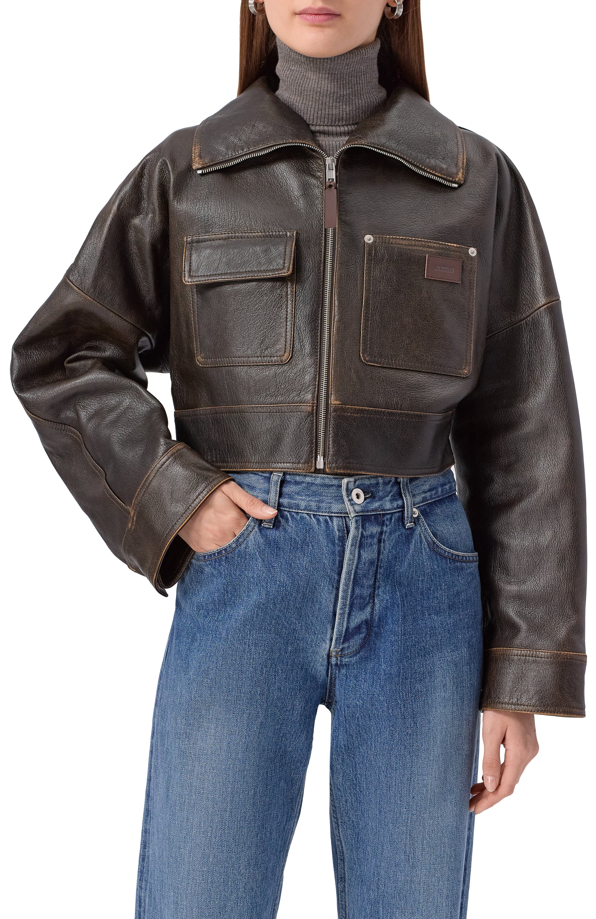 Кожаная куртка MOSCHINO, арт. A3703/5471, фото 3