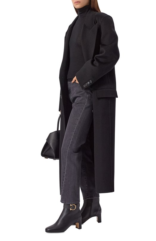 Кожаные ботильоны Jamie 55 Ferragamo 01J229/779 Чёрный  01J229/779 Фото 3