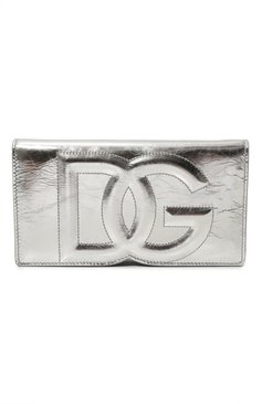 Женская сумка dg logo DOLCE & GABBANA серебряного цвета, арт. BI9279_BE9279/A0855_1 | Фото 1 (Материал: Натуральная кожа; М�атериал сплава: Проставлено; Размер: mini; Ремень/цепочка: На ремешке; Драгоценные камни: Проставлено)