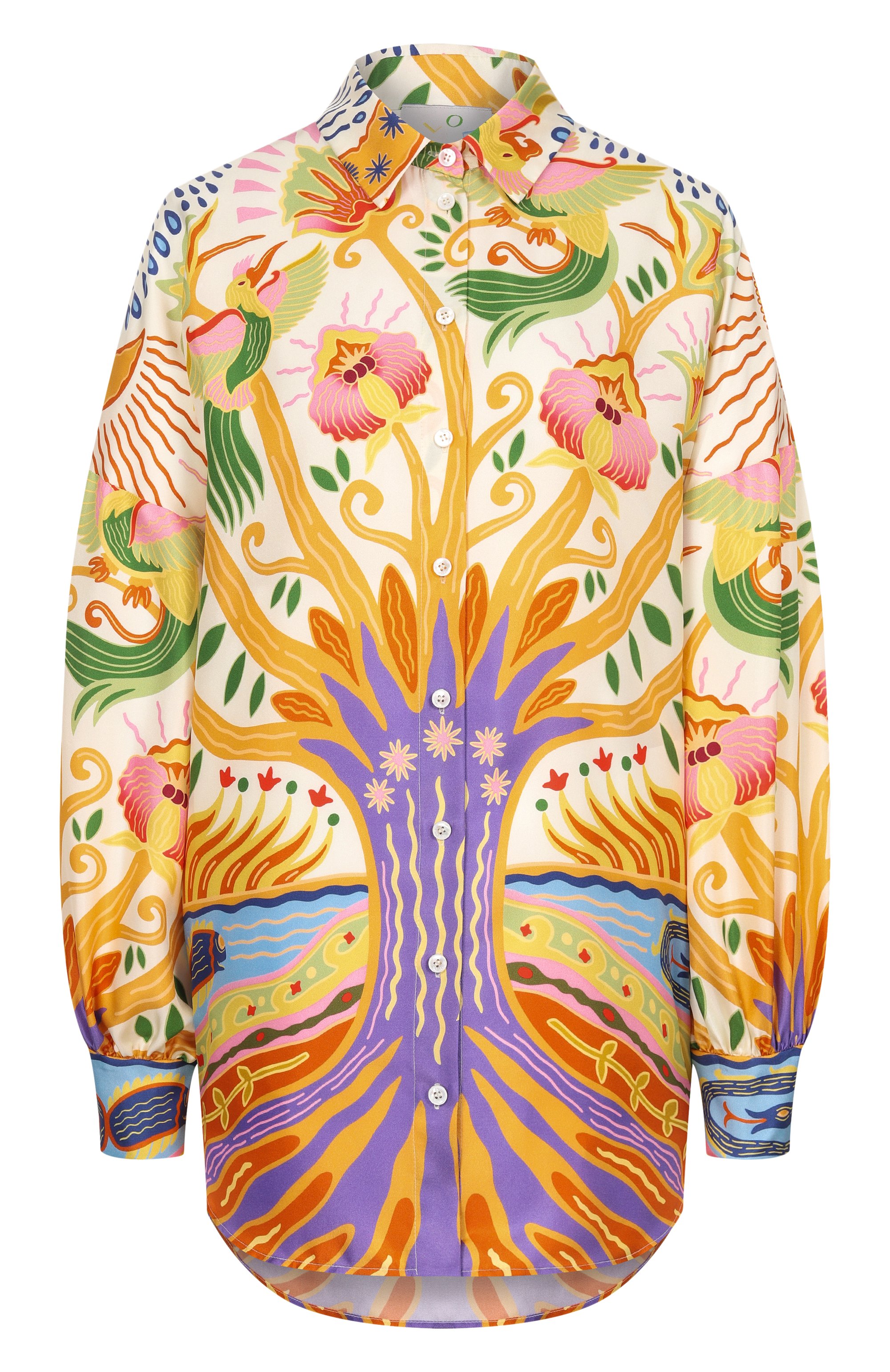 Шелковая рубашка OLOLOL, арт. OLSH029/6010.TREE122, фото 1