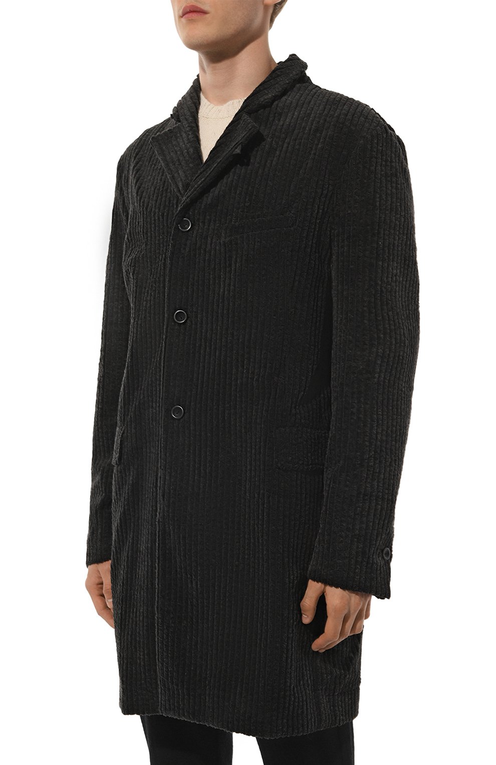 Вельветовое пальто HANNES ROETHER темно-серого цвета по цене 67300 руб., арт. TEF33L0N.7051/110925, фото 3 Вельветовое пальто HANNES ROETHER, арт. TEF33L0N.7051/110925, фото 3