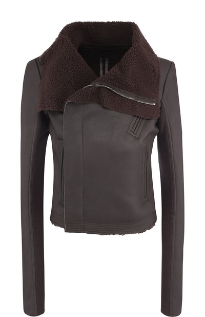 Женская кожаная куртка на меховой подкладке RICK OWENS, арт. RP18F4728/LSHS