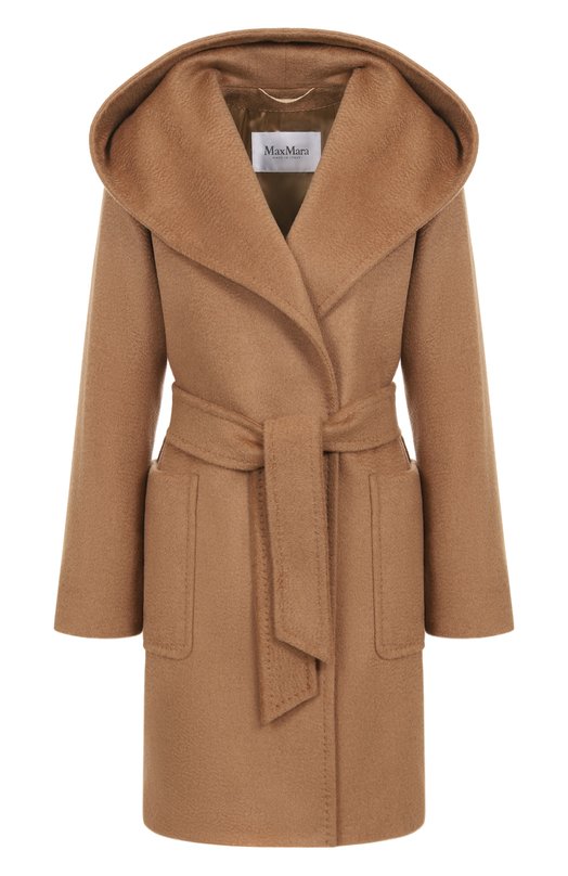 Шерстяное полупальто Max Mara RIALT0 Бежевый RIALT0