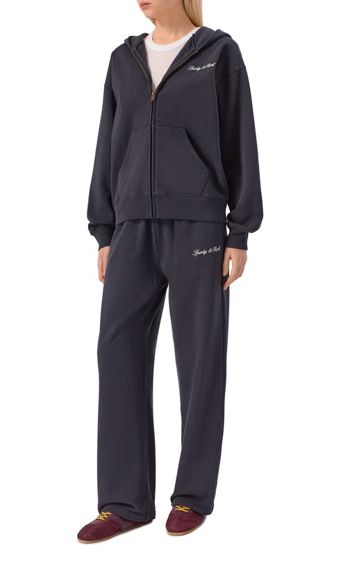 Хлопковая толстовка Sporty and Rich ST08860326BA01 Чёрный  ST08860326BA01 Фото 2