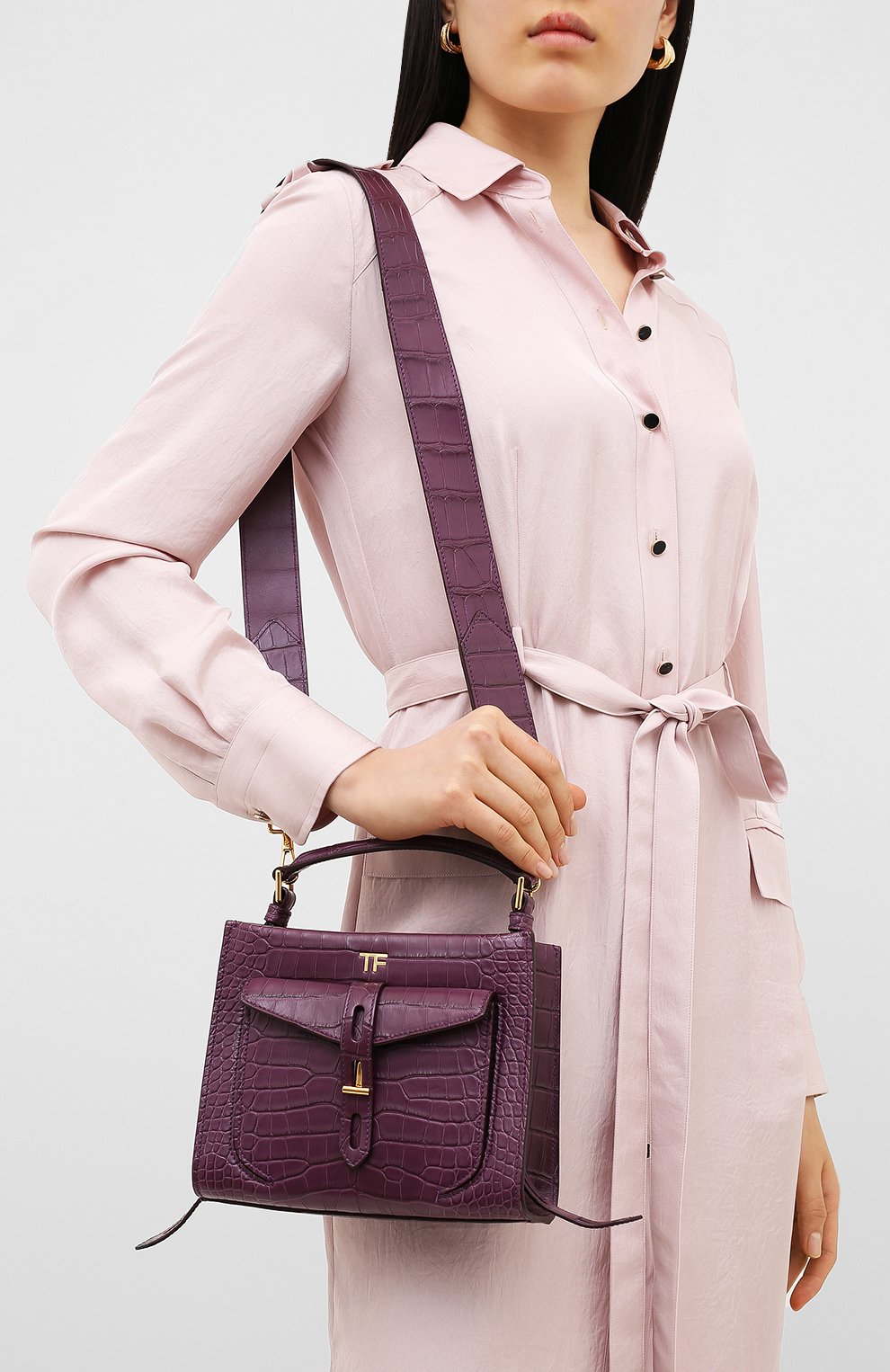 Сумка t twist из кожи аллигатора TOM FORD, арт. L1259T-EAL001/AMIS, фото 5