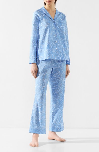 Хлопковая пижама YOLKE, арт. SS20-02C-MF-BL, фото 1