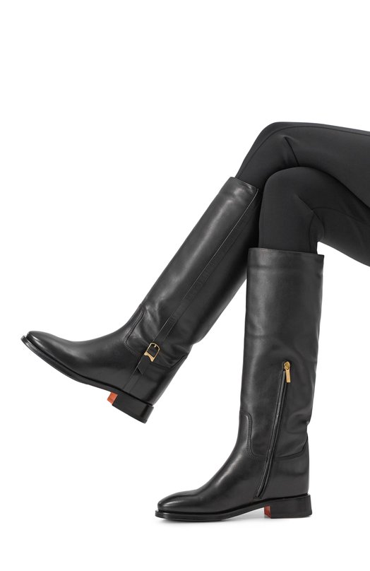 Кожаные сапоги Santoni WSHG71827BJ2HLGA Чёрный  WSHG71827BJ2HLGA Фото 2