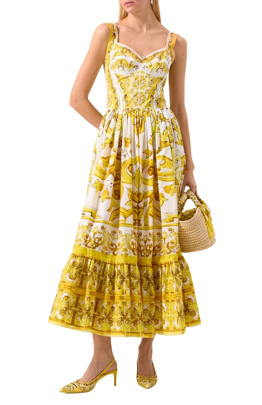 Текстильные туфли Lollo 60 Dolce & Gabbana CG0815/AV804 Жёлтый  CG0815/AV804 Фото 2