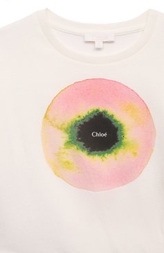 Хлопковая футболка CHLOÉ, арт. C20108/2A-5A, фото 3