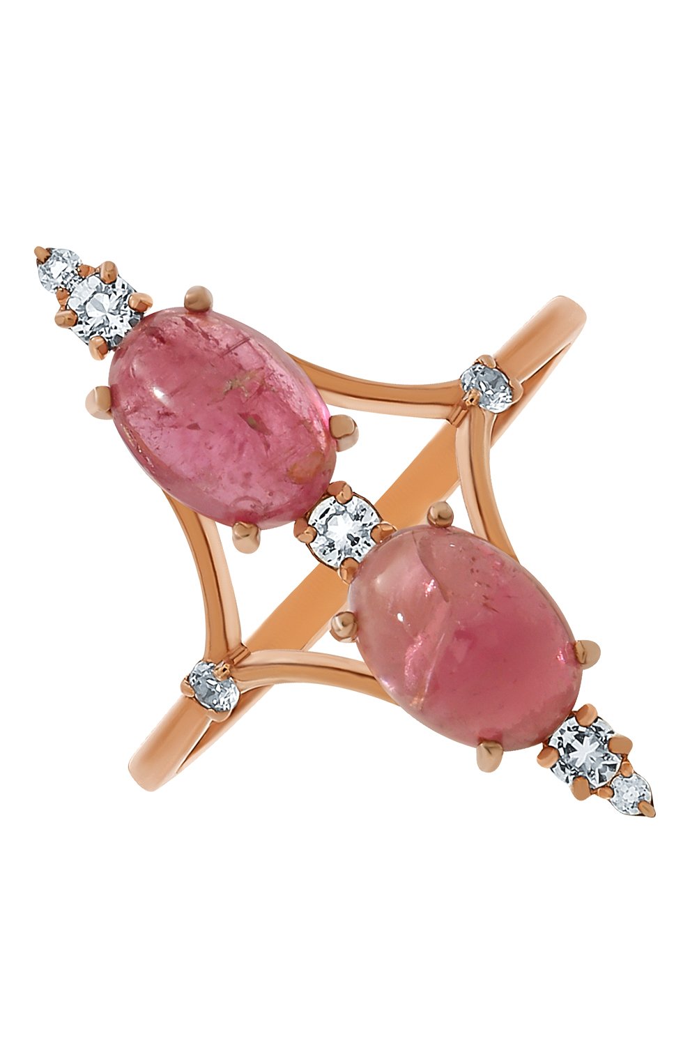 Кольцо с розовым турмалином и топазами MOONKA, арт. ai-vr-p, фото 1