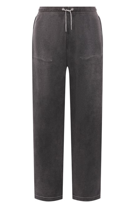 Женские хлопковые брюки ALEXANDERWANG.T серого цвета, арт. 4CC1254011 | Фото 1 (Драгоценные камни: Проставлено; Материал сплава: Проставлено; Длина (брюки, джинсы): Стандартные; Материал внешний: Хлопок)