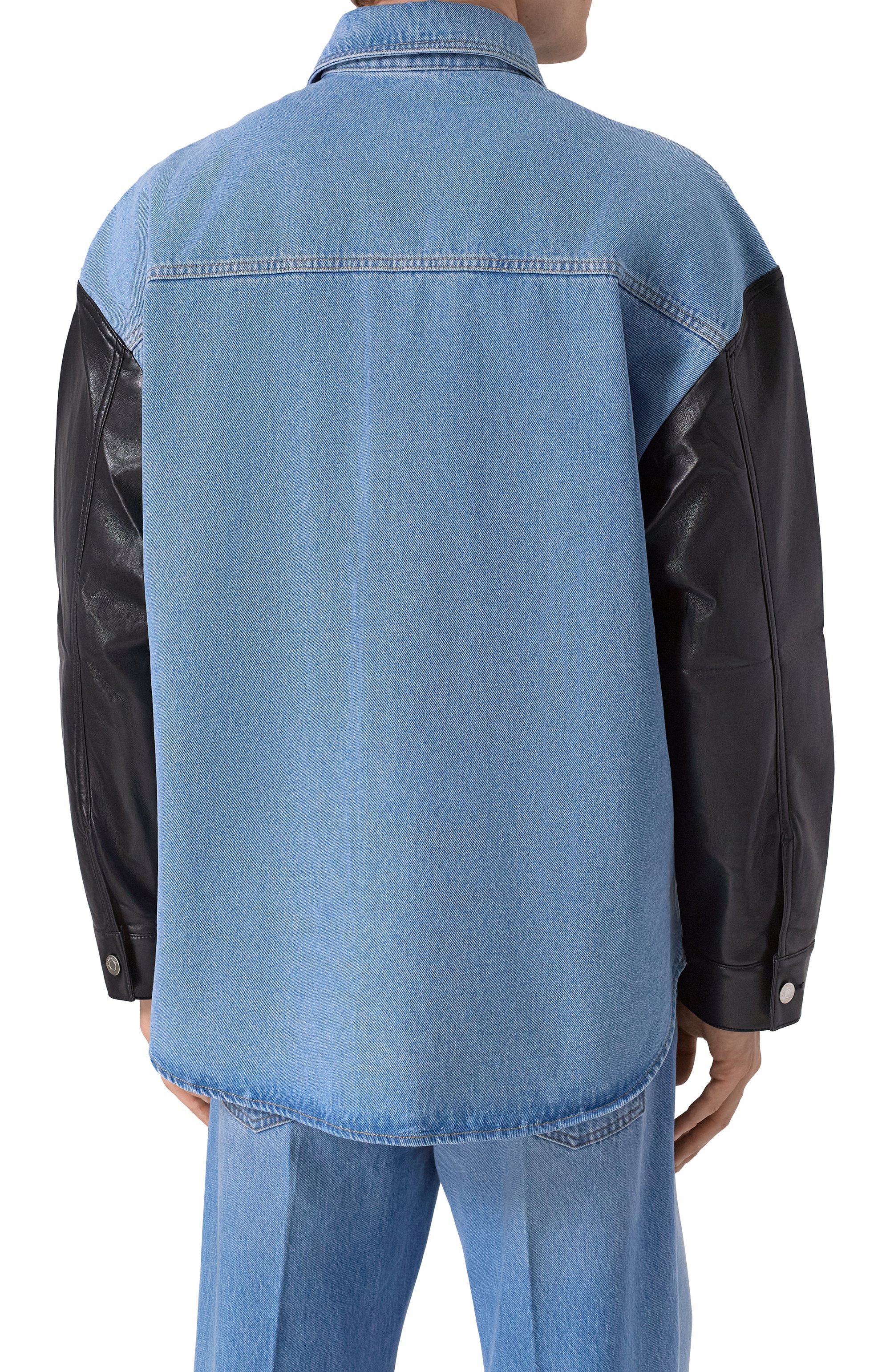 Комбинированная рубашка NANUSHKA, арт. NU25RSTP09753, фото 4