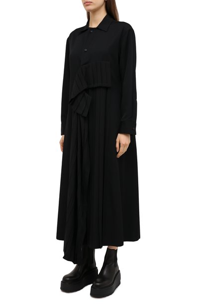 Шерстяное платье YOHJI YAMAMOTO, арт. FR-D01-100, фото 3