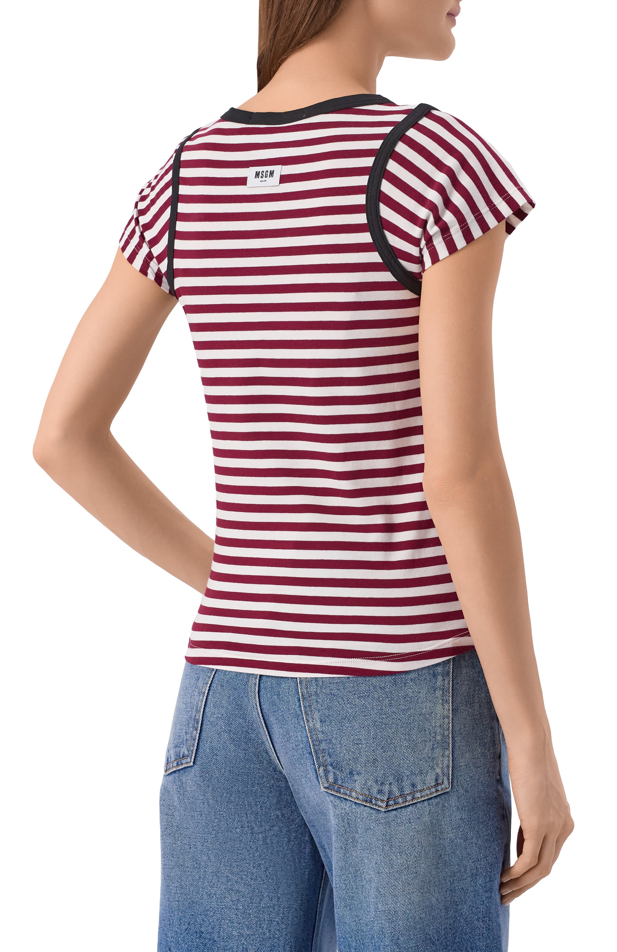 Хлопковая футболка MSGM, арт. 4041MDM99N/267128, фото 4