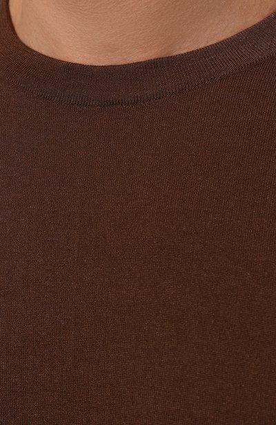 Джемпер из кашемира и шелка KITON коричневого цвета по цене 216000 руб., арт. UMKXX02455, фото 5 Джемпер из кашемира и шелка KITON, арт. UMKXX02455, фото 5