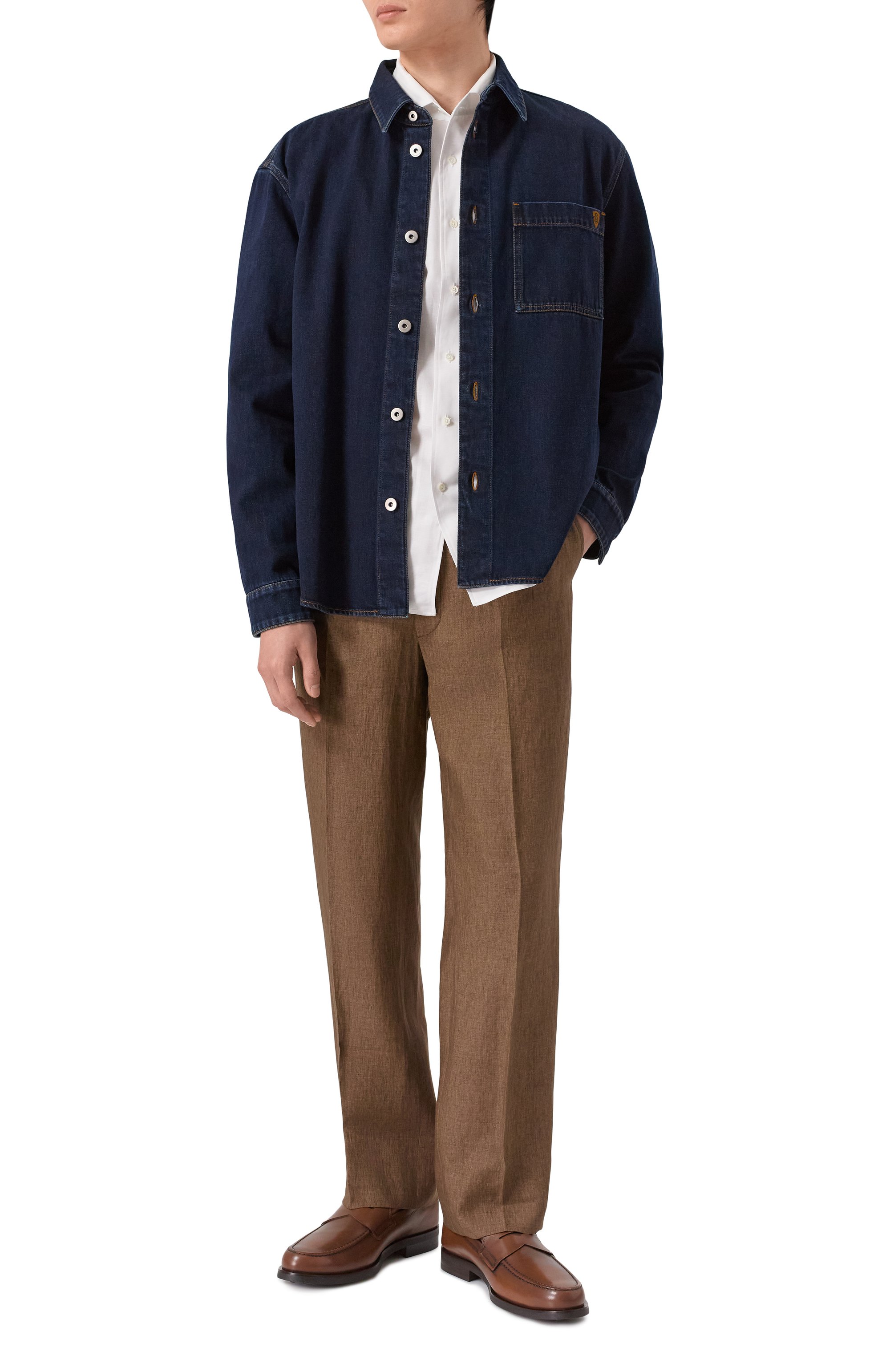 Льняные брюки CORNELIANI, арт. 274L27/2714159, фото 2