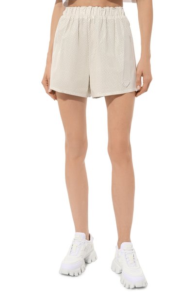 Кожаные шорты PRADA, арт. 52508-1YI1-F0009, фото 3