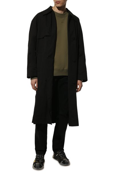 Комбинированные кеды ns1 DOLCE & GABBANA хаки цвета по цене 94450 руб., арт. CS1770/AQ713, фото 2 Комбинированные кеды ns1 DOLCE & GABBANA, арт. CS1770/AQ713, фото 2