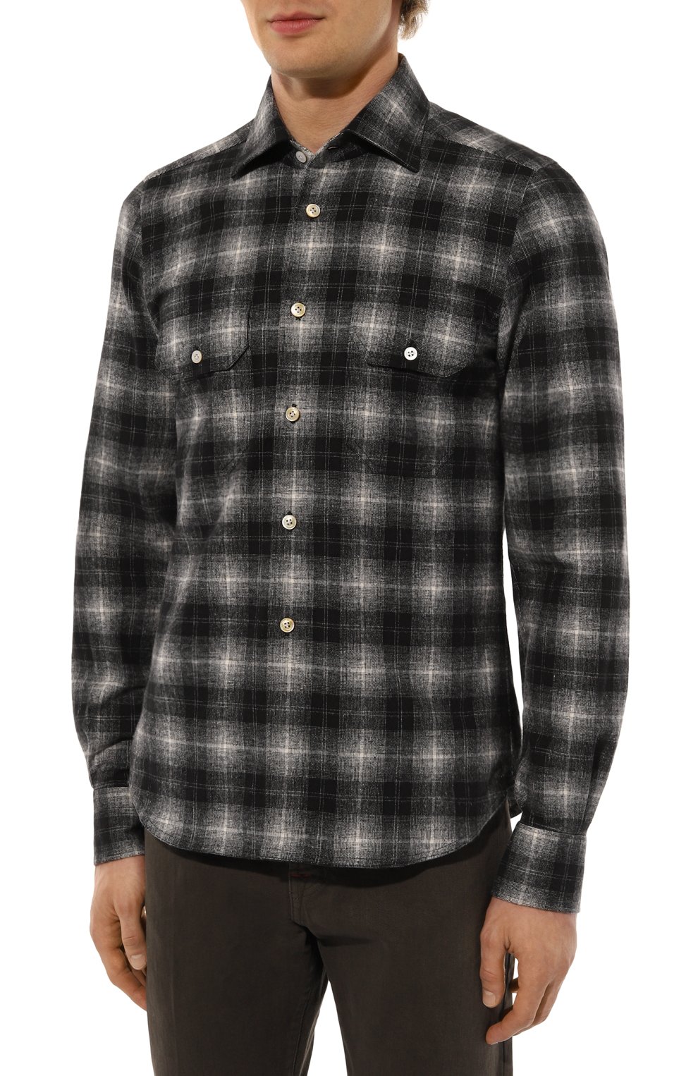 Хлопковая рубашка KITON, арт. UCWMH0903403, фото 3