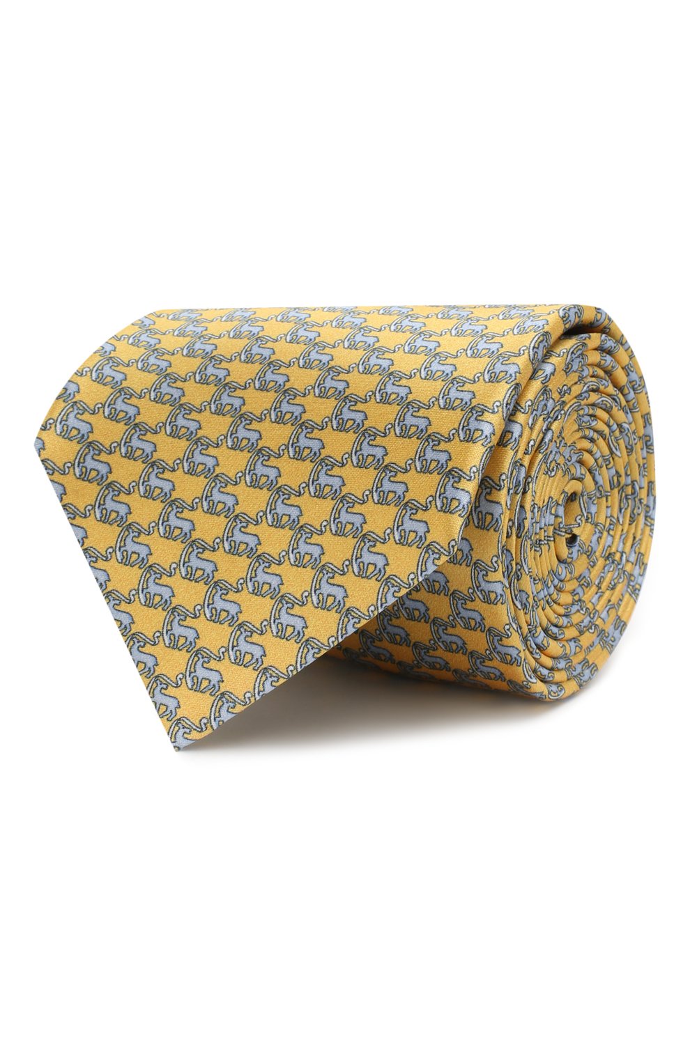 Шелковый галстук CORNELIANI желтого цвета по цене 14800 руб., арт. 85U390-0120333/00, фото 1 Шелковый галстук CORNELIANI, арт. 85U390-0120333/00, фото 1