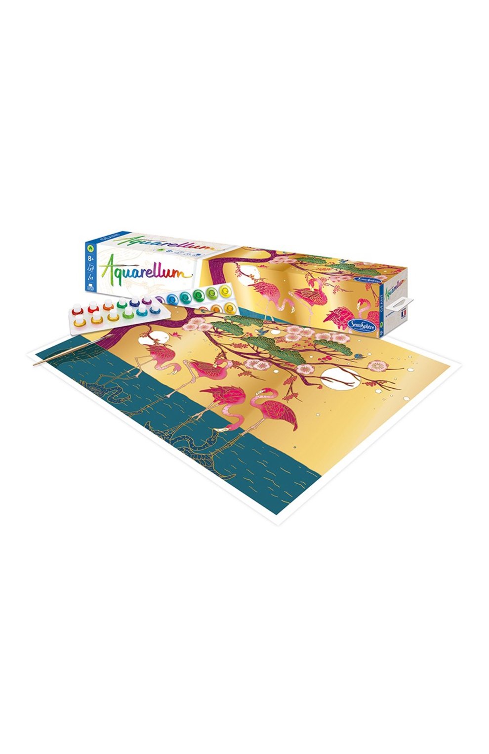 Акварельная раскраска большая розовый фламинго SENTOSPHERE, арт. 6804, фото 1