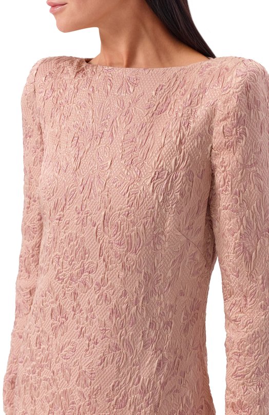 Платье из шерсти и шелка Valentino 7B0VAGF6/9TB Розовый  7B0VAGF6/9TB Фото 4