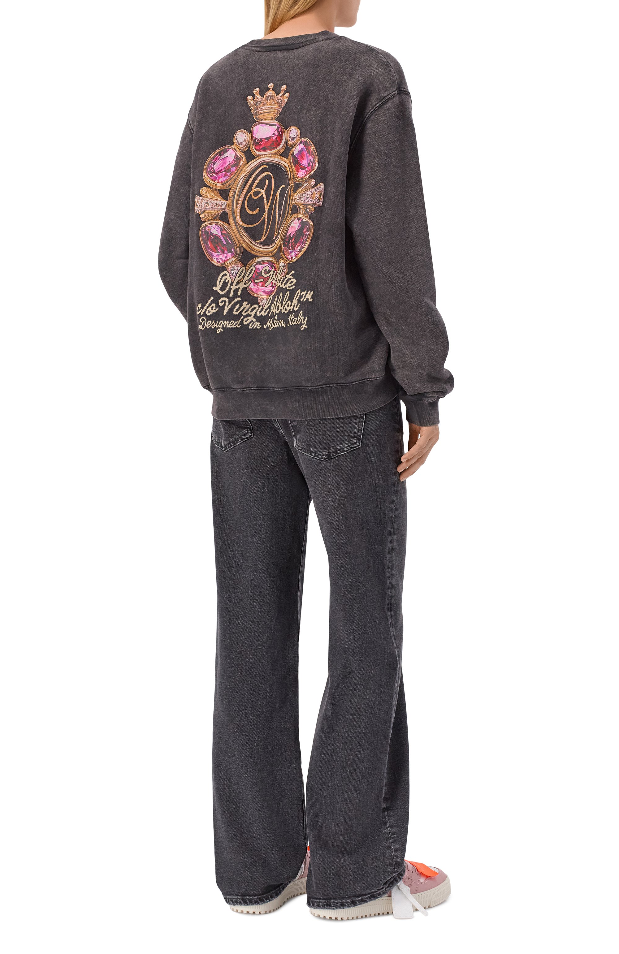 Хлопковый свитшот OFF-WHITE, арт. 0WBA055S26FLE005, фото 2