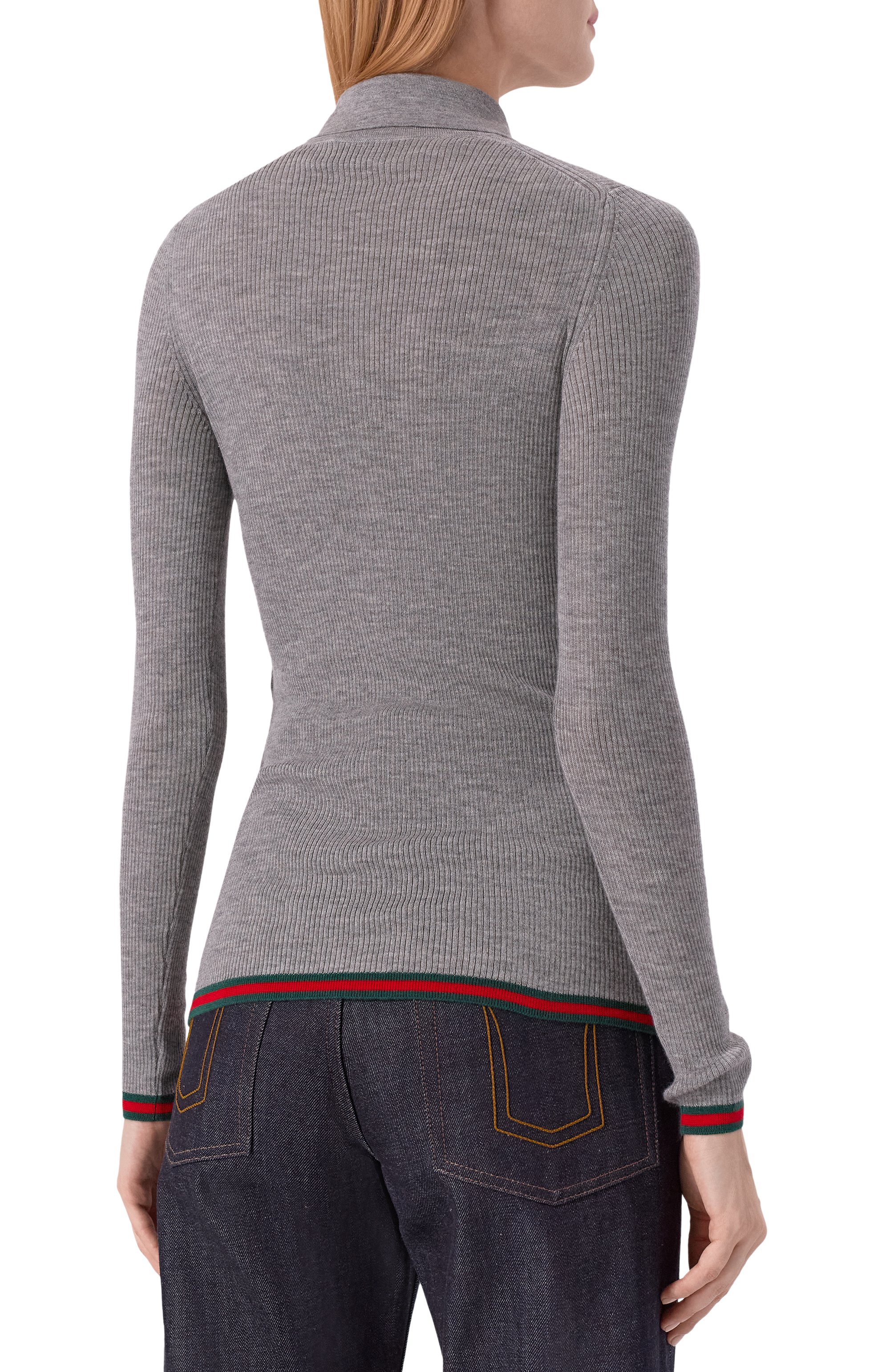 Поло из кашемира и шелка GUCCI, арт. 810315/XKD8J, фото 4