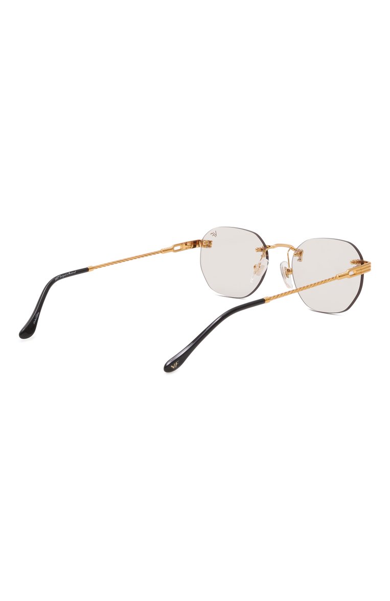 Женские солнцезащитные очки VINTAGE FRAMES светло-серого цвета, арт. DETR0IT PLAYER 24KT G0LD/LIGHT GRAY | Фото 5 (Тип очков: С/з; Региональные ограничения белый список (Axapta Mercury): Не проставлено; Материал: Металл; Нос: Не проставлено; Кросс-КТ: С/з-унисекс; Очки форма: Безоправные, Квадратные; Оптика Гендер: оптика-унисекс)