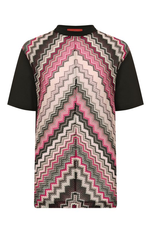 Хлопковая футболка Missoni DS25SL02/BJ00N6 Чёрный DS25SL02/BJ00N6