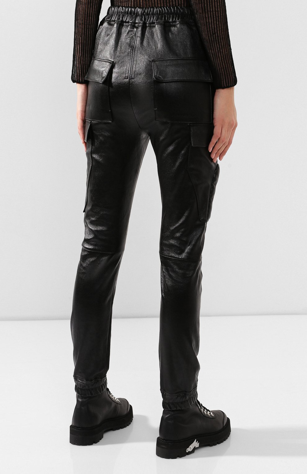 Брюки RICK OWENS черного цвета по цене 153000 руб., арт. R019F5361/LS, фото 4 Брюки RICK OWENS, арт. R019F5361/LS, фото 4