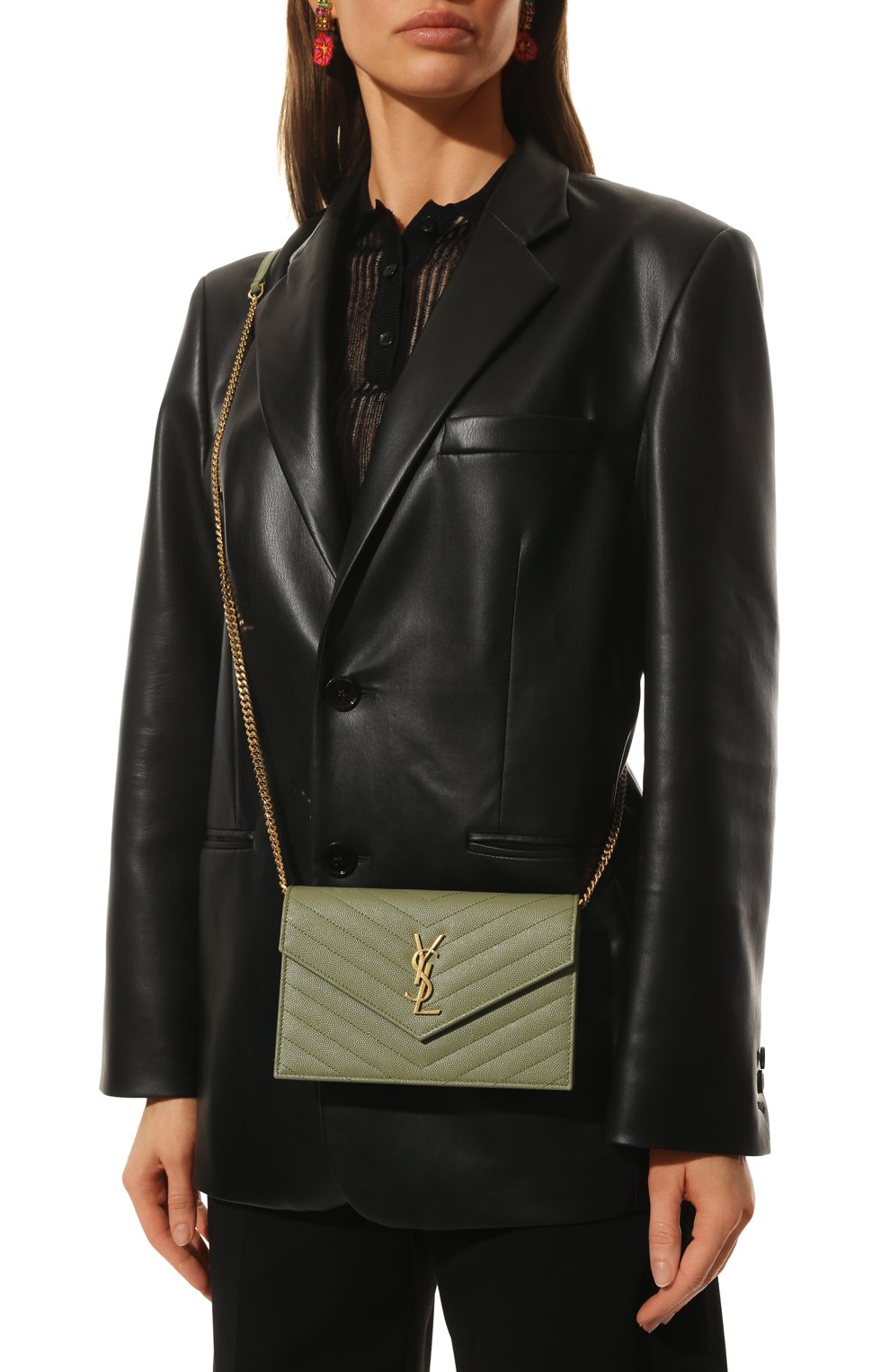 Сумка monogram envelope mini  SAINT LAURENT, арт. 393953/B0W01, фото 2