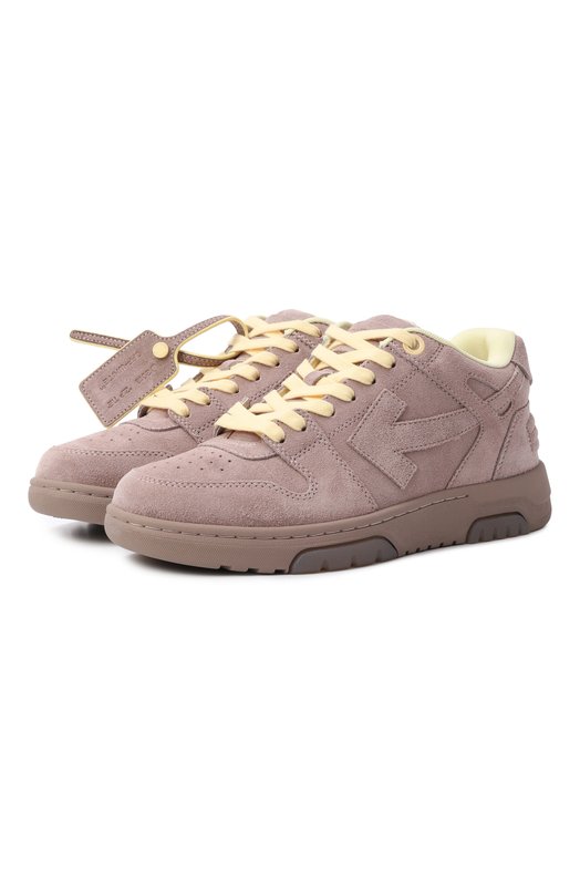 Замшевые кеды Out of Office Off-White 0WIA259F25LEA0096D6D Бежевый 0WIA259F25LEA0096D6D