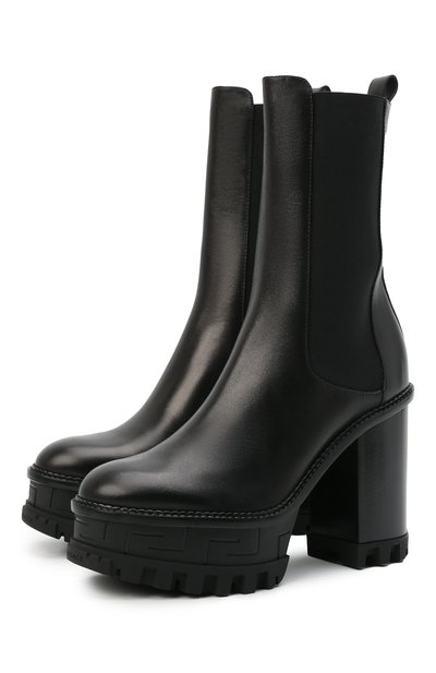 Женские кожаные ботильоны greca labyrinth VERSACE, арт. DST420Q/DVTA3