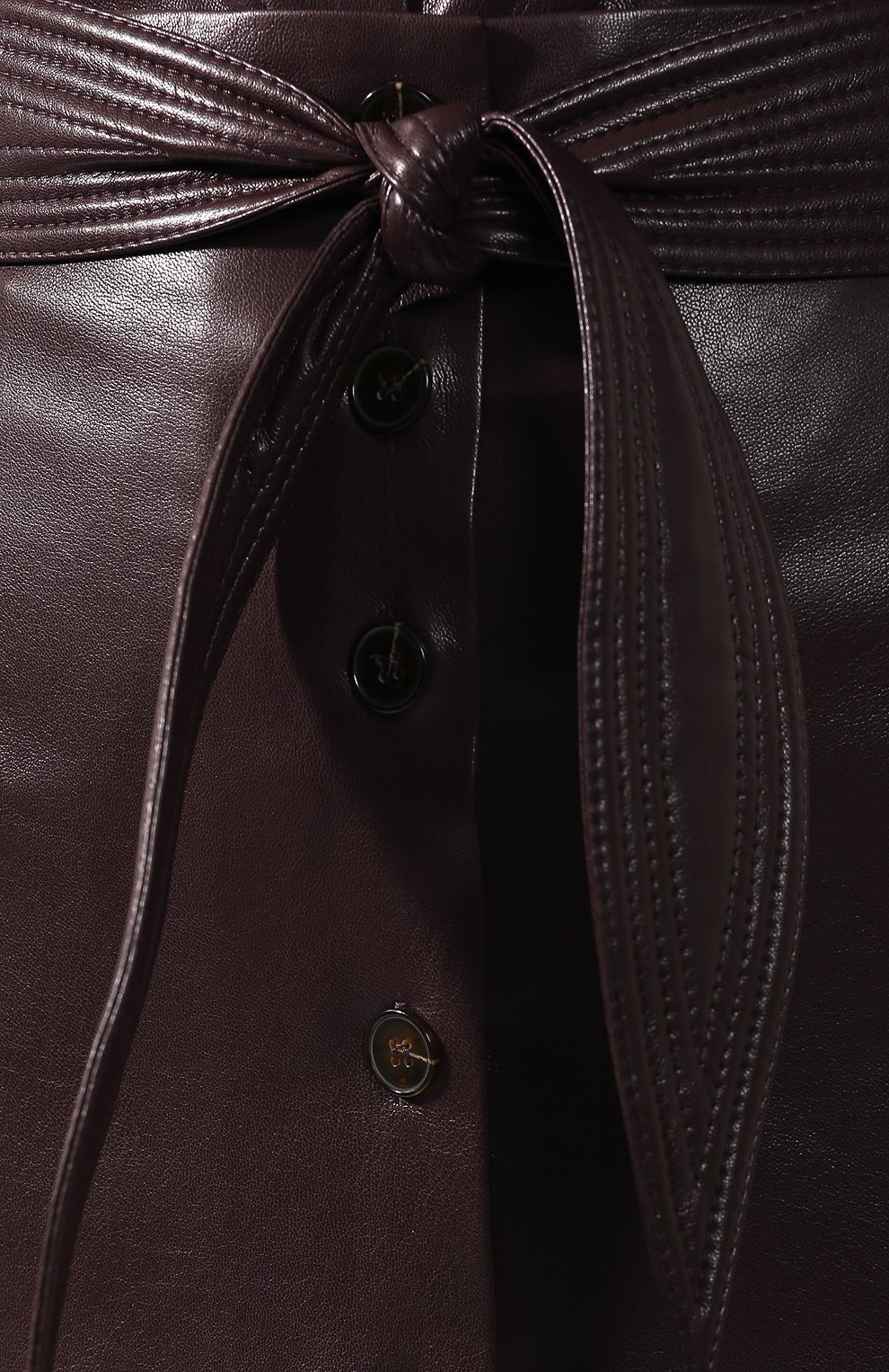 Юбка с поясом NANUSHKA, арт. ARFEN_AUBERGINE_VEGAN LEATHER, фото 5