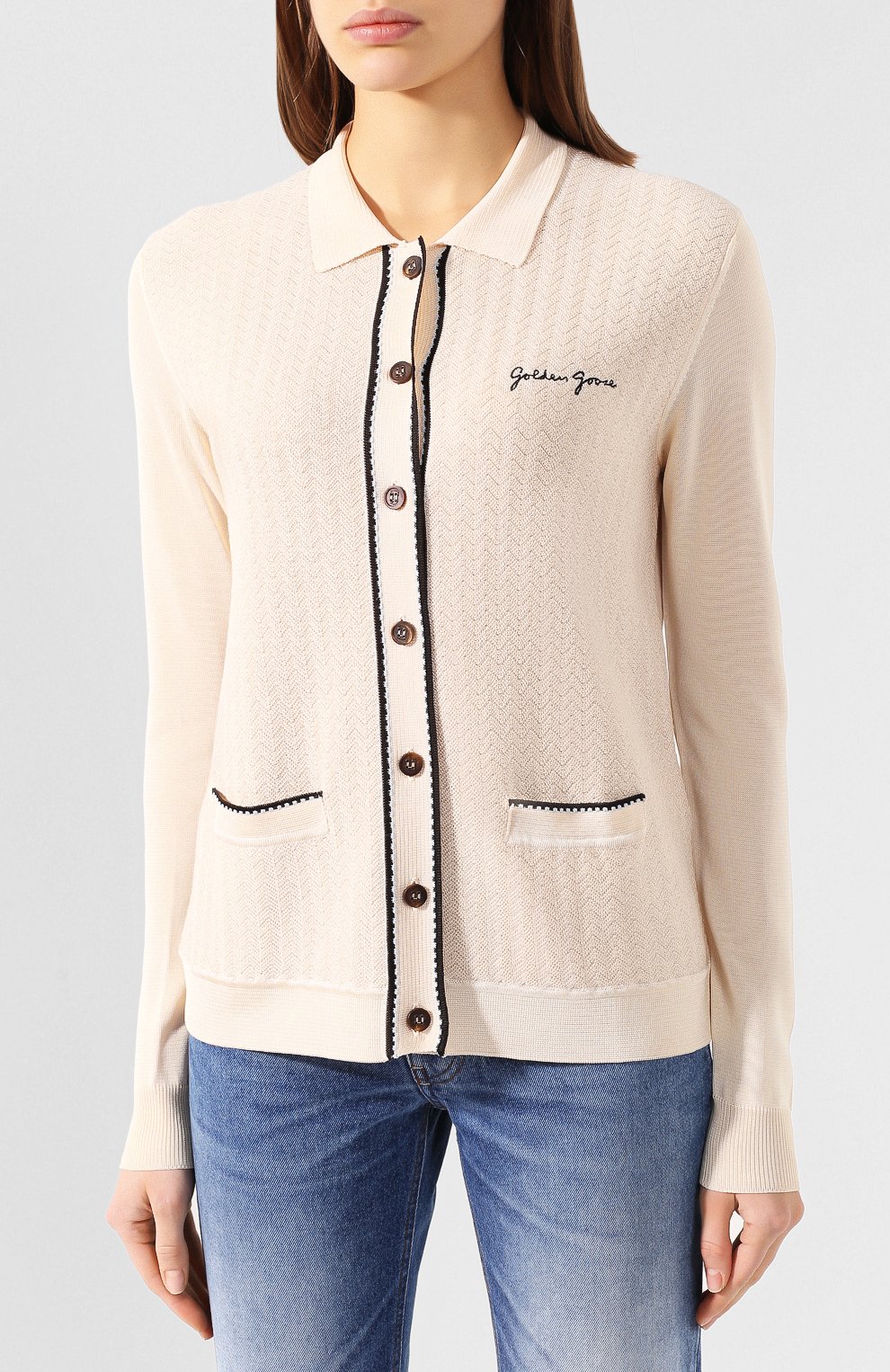 Кардиган из смеси вискозы и шерсти GOLDEN GOOSE DELUXE BRAND, арт. G36WP097.A1, фото 3