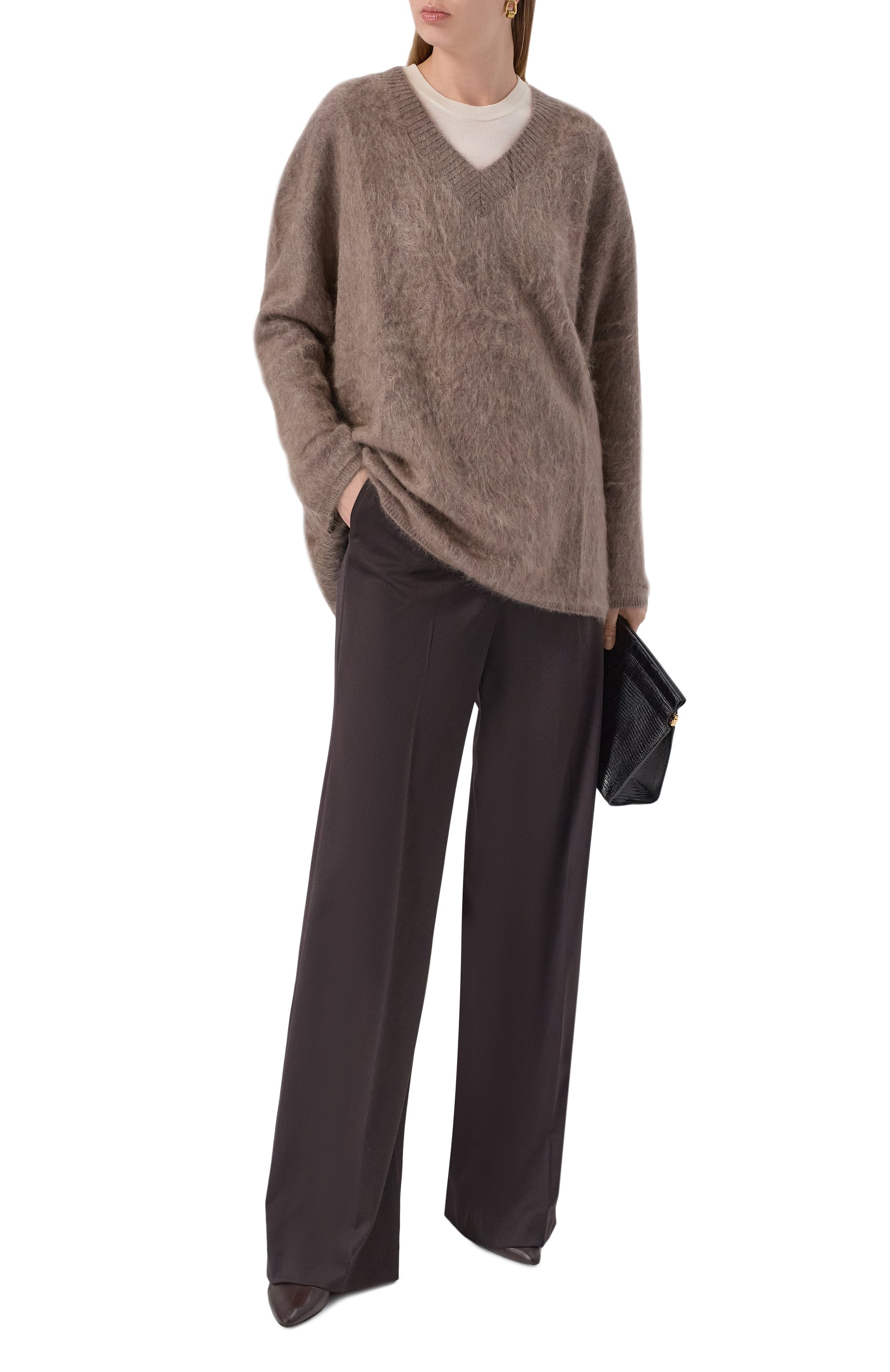 Кашемировый свитер JACOB LEE коричневого цвета по цене 176000 руб., арт. WCS20712AW25MC, фото 2 Кашемировый свитер JACOB LEE, арт. WCS20712AW25MC, фото 2