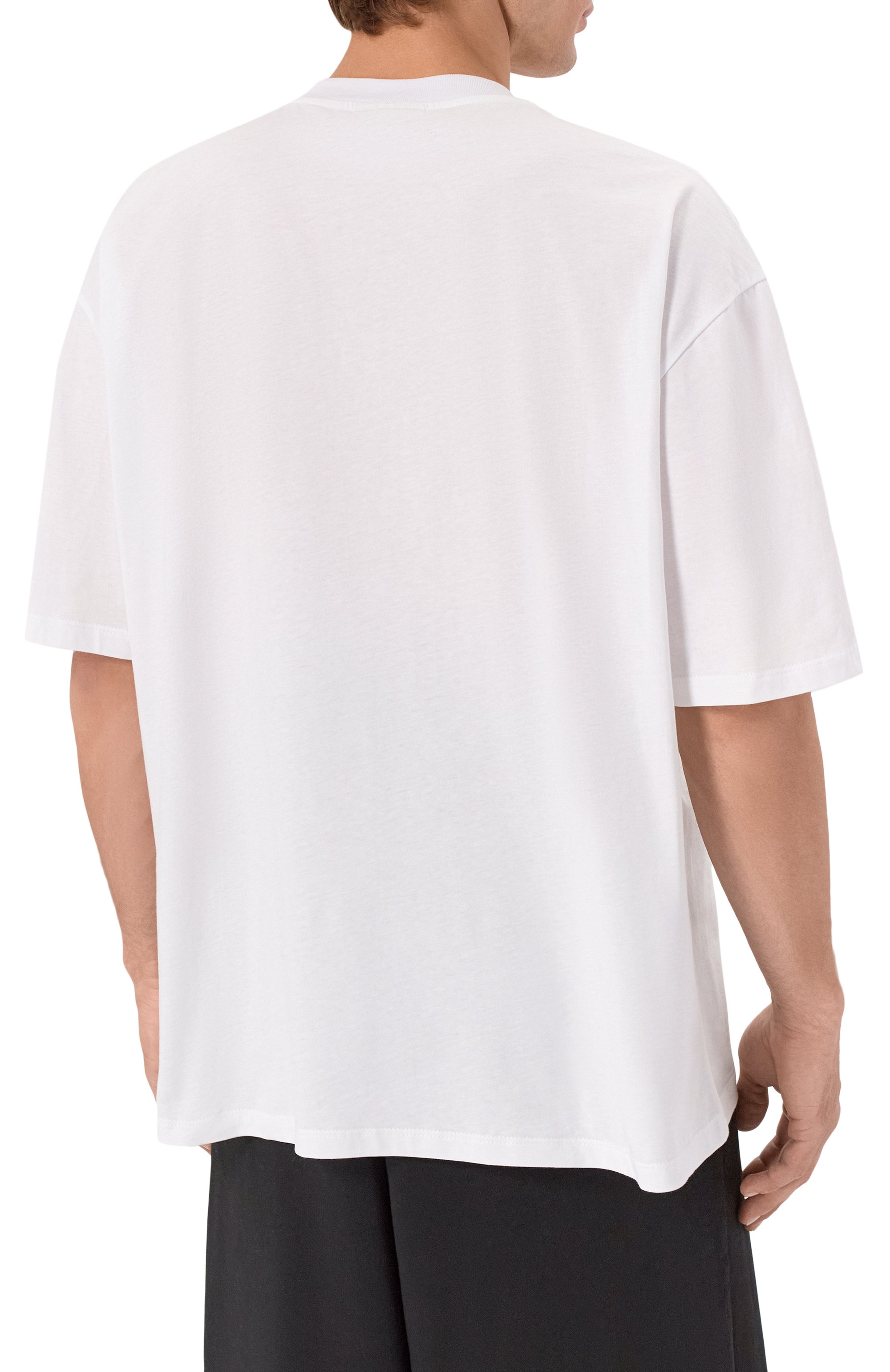 Хлопковая футболка DIEGO VENTURINO белого цвета по цене 21250 руб., арт. DVTS0AFB, фото 4 Хлопковая футболка DIEGO VENTURINO, арт. DVTS0AFB, фото 4