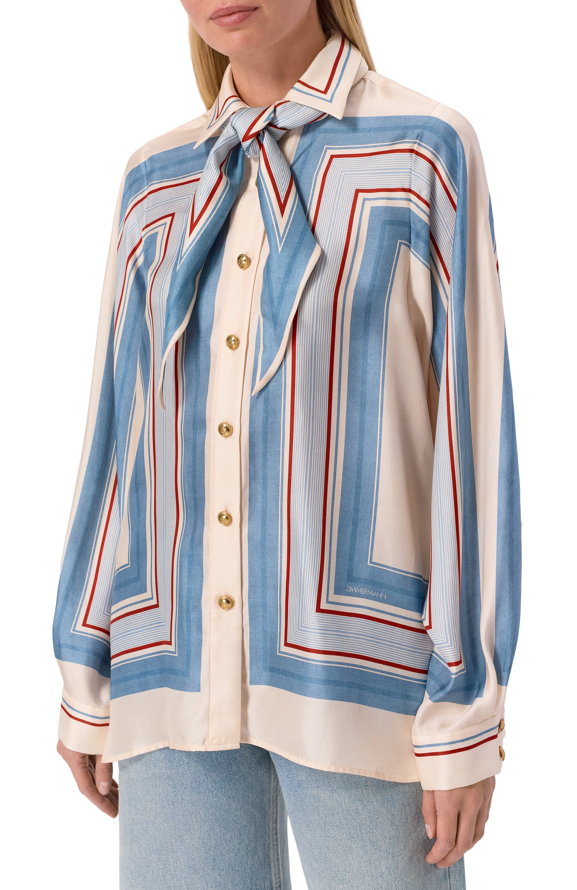 Шелковая блузка ZIMMERMANN, арт. 6357TC26R, фото 3