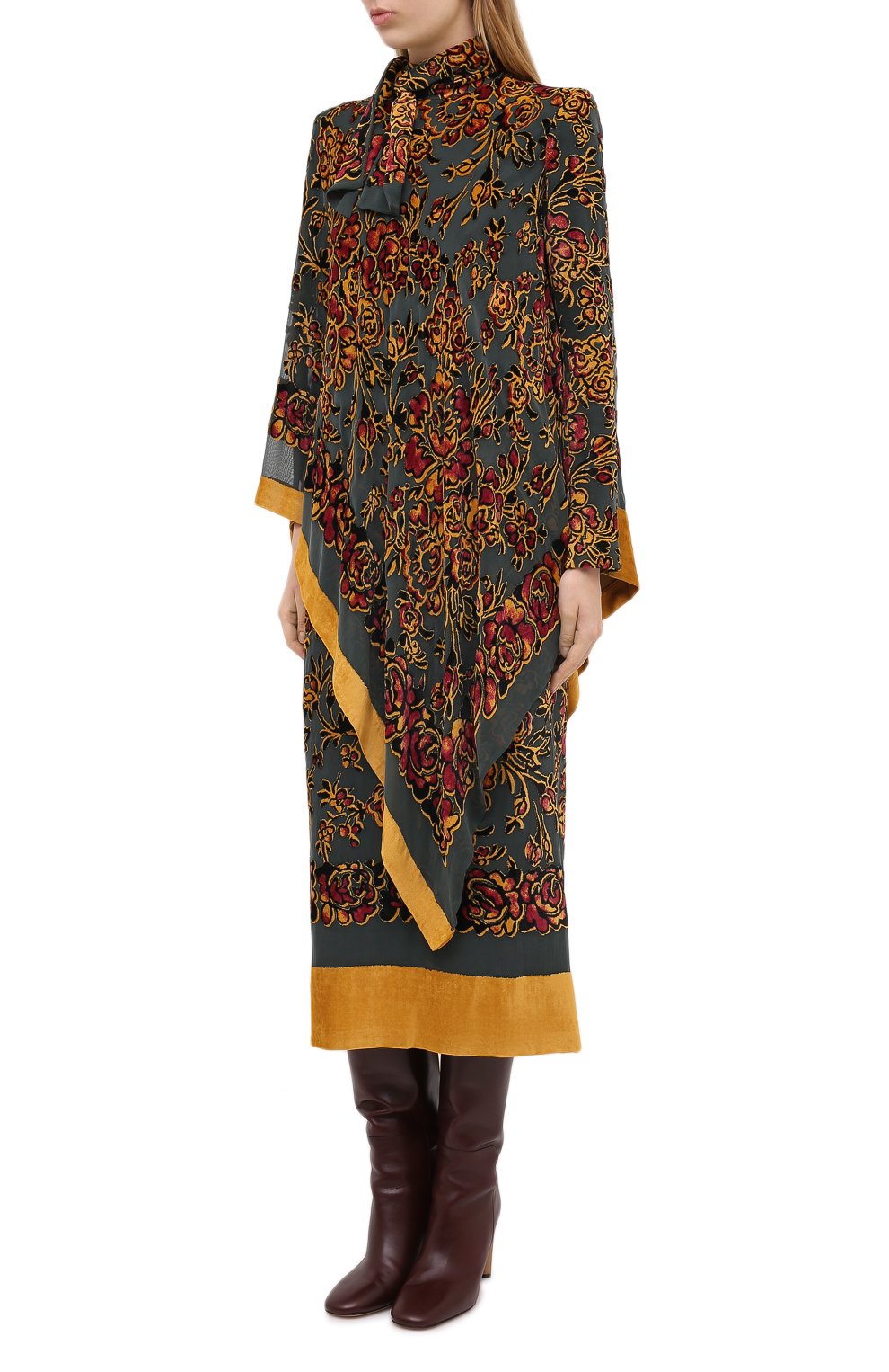 Платье из вискозы и шелка DRIES VAN NOTEN, арт. 202-18685-1137, фото 3