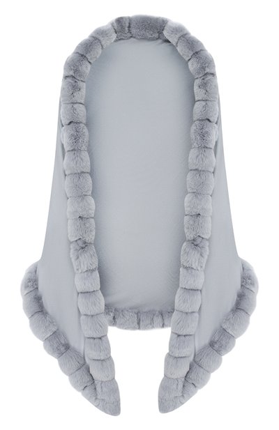 Пончо из смеси кашемира и шелка с отделкой из меха шиншиллы LORO PIANA, арт. FAI0932, фото 1