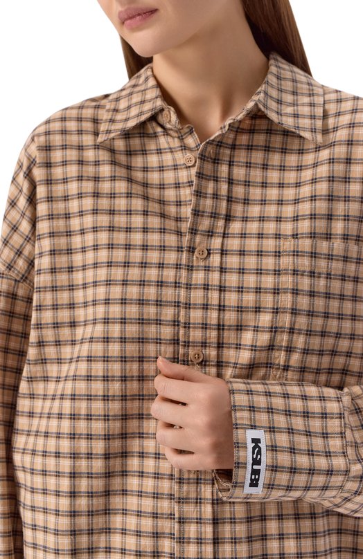 Хлопковая рубашка Ksubi WFA25SH004 Бежевый  WFA25SH004 Фото 5