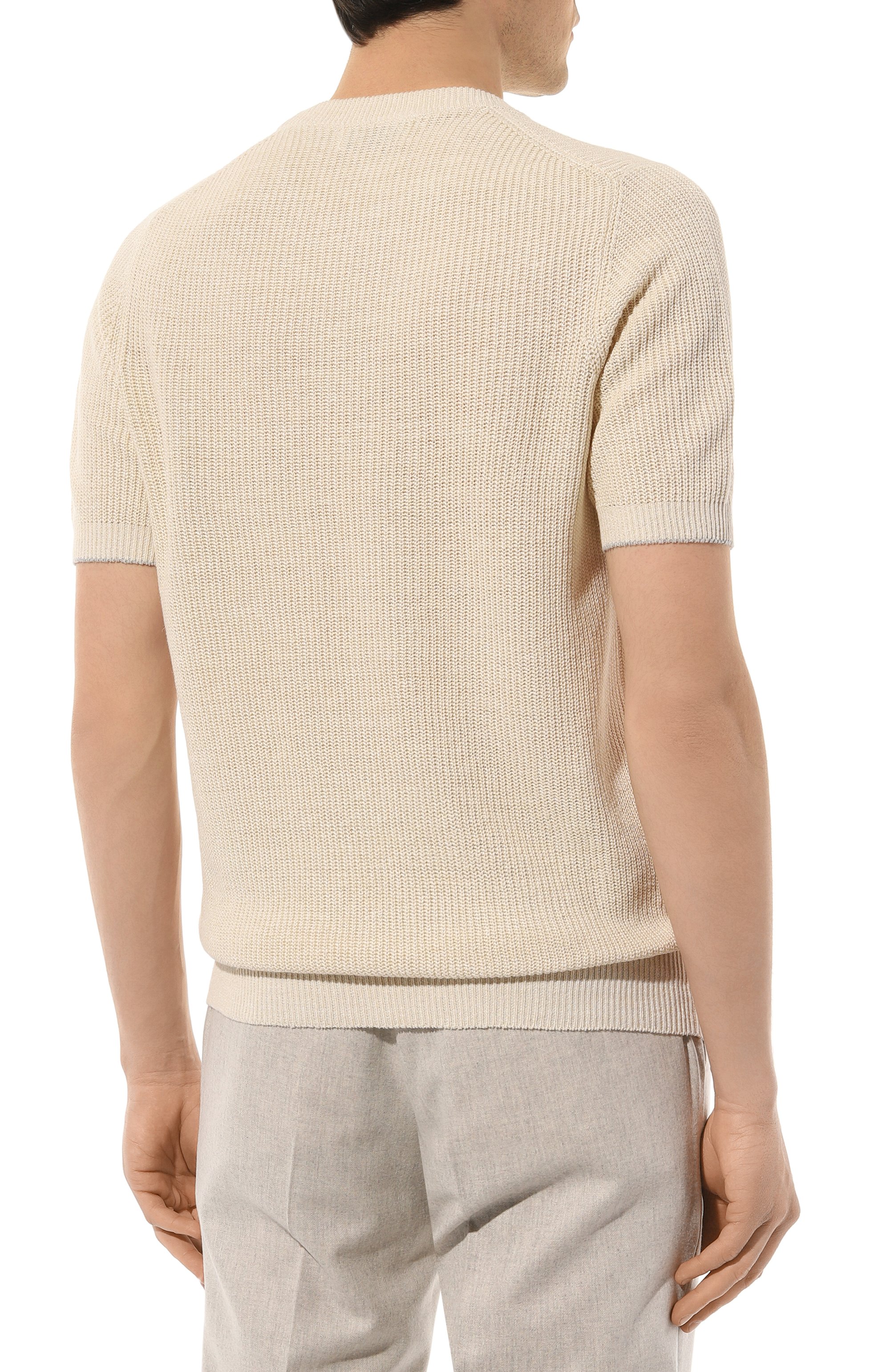 Джемпер изо льна и хлопка BRUNELLO CUCINELLI, арт. M2L70B2257, фото 4