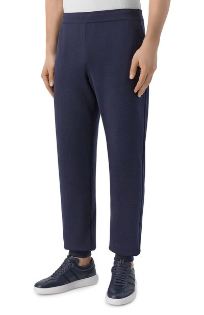 Джоггеры из шелка и хлопка MVST темно-синего цвета по цене 151000 руб., арт. M26.2PM.K106/Y202, фото 3 Джоггеры из шелка и хлопка MVST, арт. M26.2PM.K106/Y202, фото 3