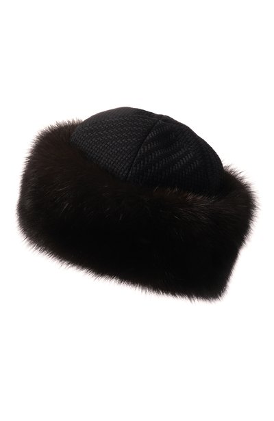 Меховая шапка из соболя BLACK SABLE черного цвета по цене 247050 руб., арт. BS-FHB-EB, фото 2 Меховая шапка из соболя BLACK SABLE, арт. BS-FHB-EB, фото 2