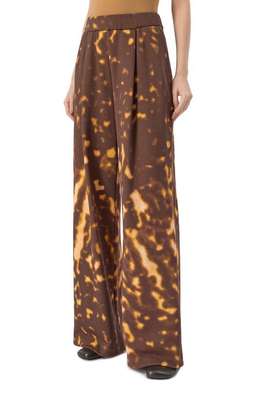 Хлопковые брюки Dries Van Noten 251-011119-1612 Коричневый  251-011119-1612 Фото 3