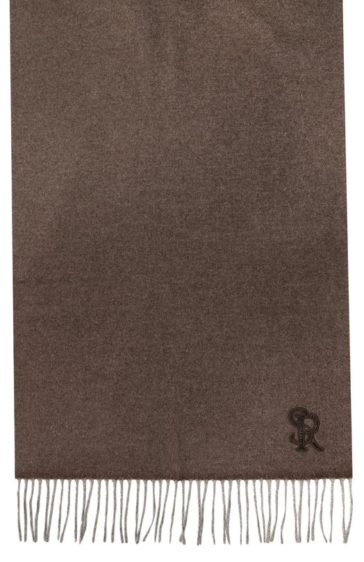 Кашемировый шарф с отделкой из кожи крокодила Stefano Ricci MWA0300030/6853 Бежевый  MWA0300030/6853 Фото 4