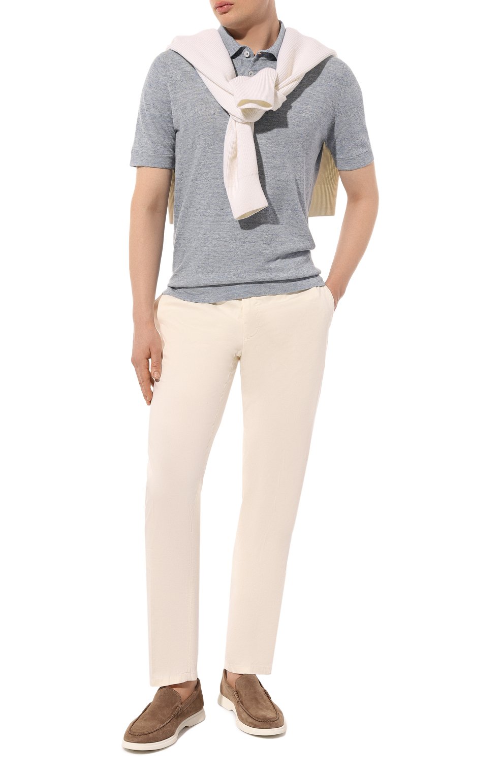 Брюки из хлопка и шелка MARCO PESCAROLO, арт. SLIM80/4900, фото 2